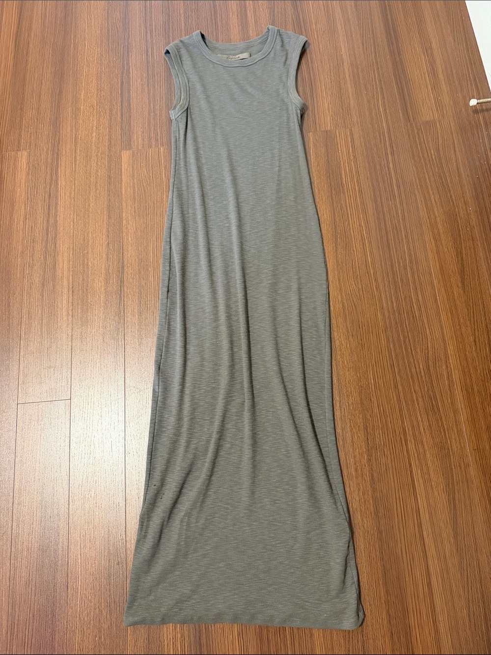 Enza Costa Gray Sleeveless Maxi Dress